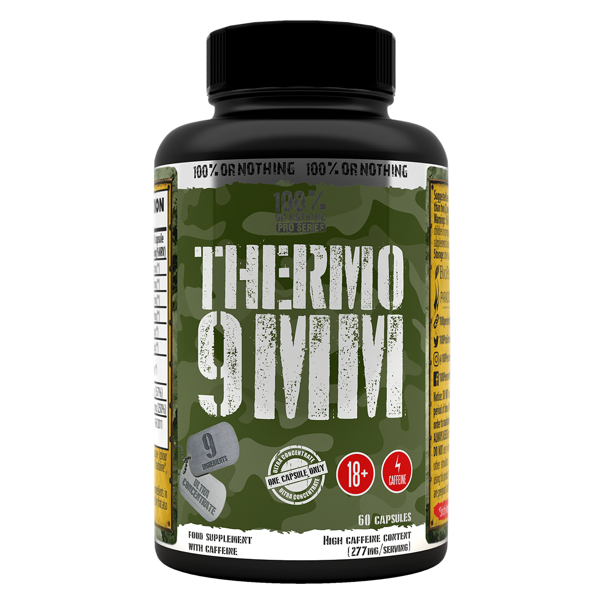 100% Or Nothing Pro Series Thermo 9mm 60 Caps