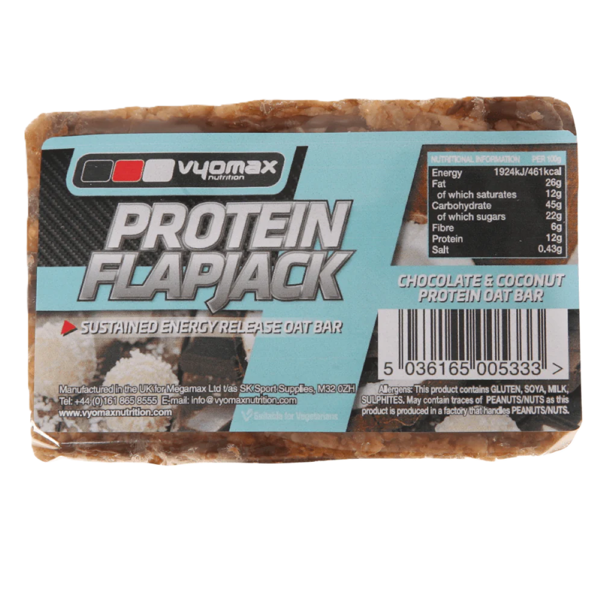 Vyomax Nutrition Protein Flapjack 12x100g