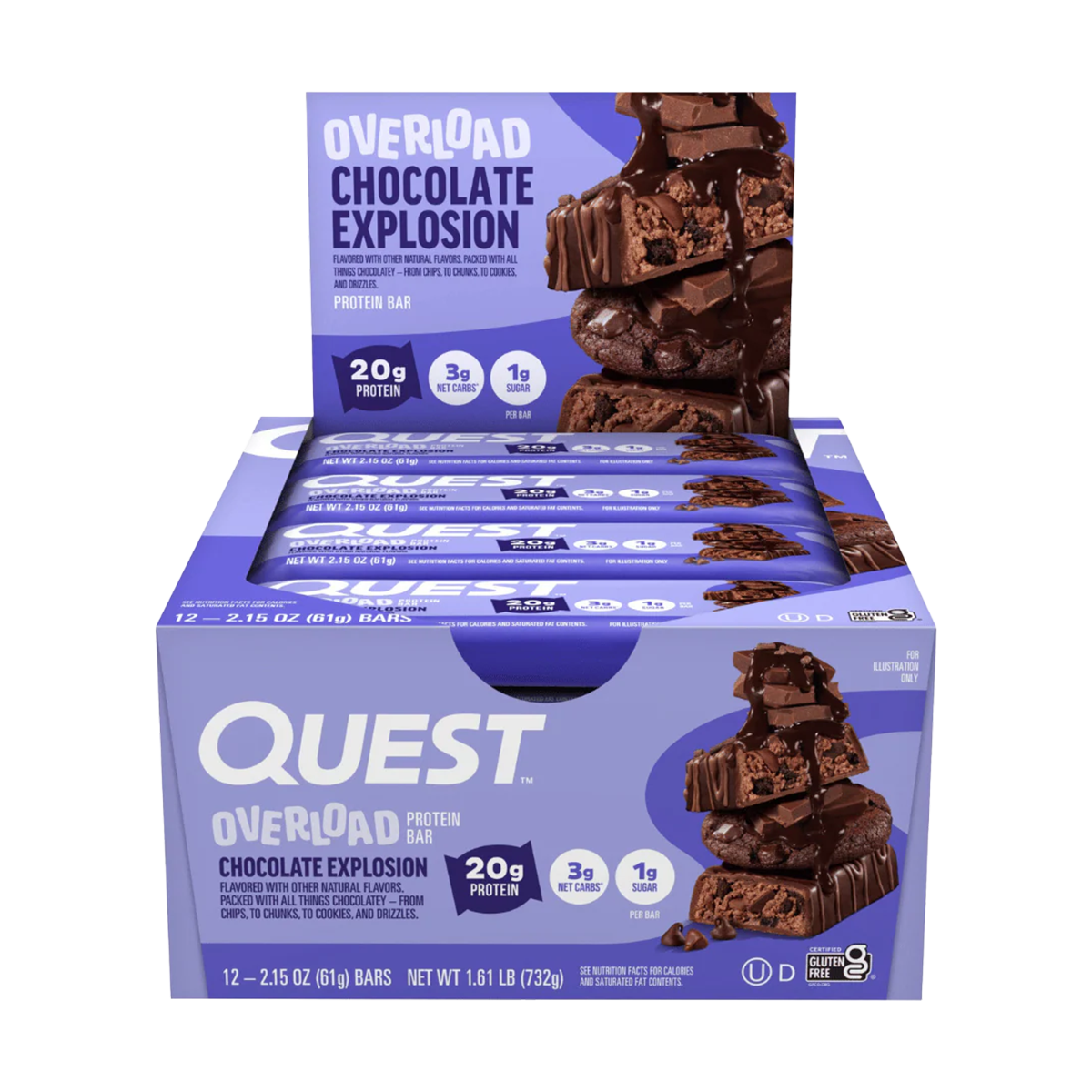 Quest Overload Protein Bars 12x58g