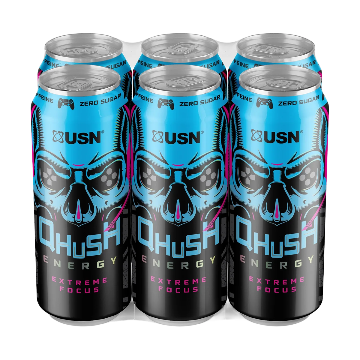 USN QHUSH Energy Drinks 24x500ml