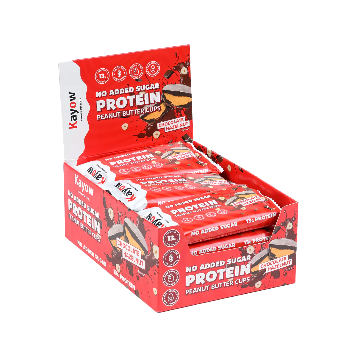 Kayow No Added Sugar Protein Peanut Butter Cups 12x44g